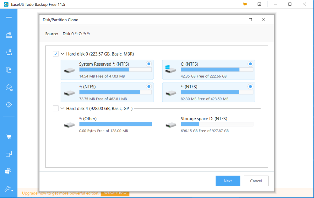 Easeus todo backup on sale clone to ssd